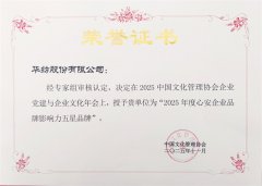 公司榮獲年度心安企業(yè)品牌影響力五星品牌榮譽